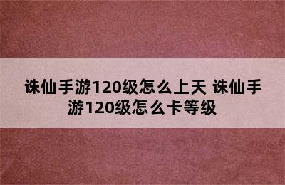 诛仙手游120级怎么上天 诛仙手游120级怎么卡等级